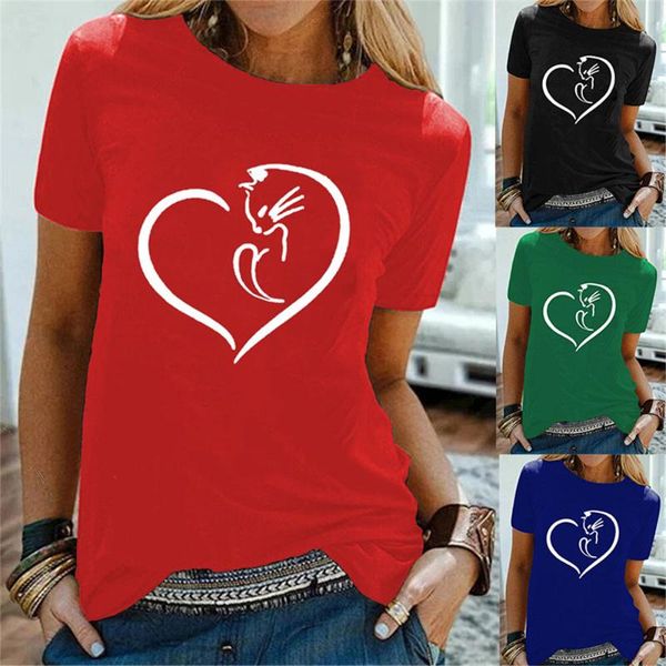 women's t-shirt fashion women tshirt cat love heart t shirt harajuku tee short sleeve cute female tshirts, White
women's t-shirt fashion women tshirt cat love heart t shirt harajuku tee short sleeve cute female tshirts, White