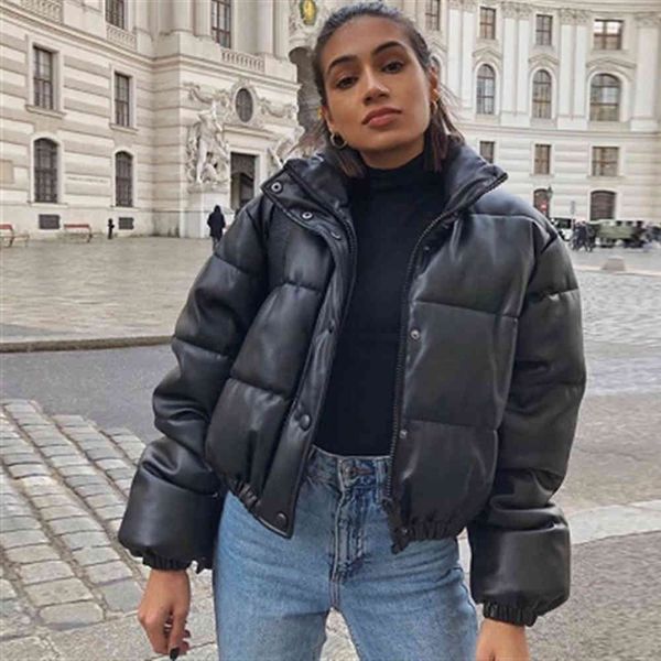 fashion women's autumn and winter new leather jacket women's stand-up collar short warm bread cotton jacket 210422, Black
fashion women's autumn and winter new leather jacket women's stand-up collar short warm bread cotton jacket 210422, Black