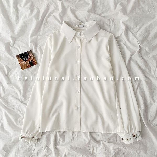 women's blouses & shirts fashion embroidery white chiffon shirt summer wear single breasted casual blousers korean lapel long slee
women's blouses & shirts fashion embroidery white chiffon shirt summer wear single breasted casual blousers korean lapel long slee