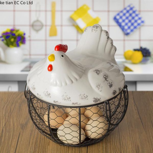 storage baskets european-style ceramic egg basket decor simple metal fruit garlic potato sundries kitchen decoration creative hen
storage baskets european-style ceramic egg basket decor simple metal fruit garlic potato sundries kitchen decoration creative hen