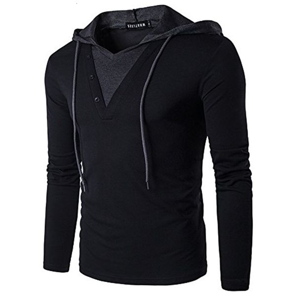 men's t-shirts casual slim fit long sleeve t-shirt with hooded/hoodies male solid color stitching e40u, White;black
men's t-shirts casual slim fit long sleeve t-shirt with hooded/hoodies male solid color stitching e40u, White;black