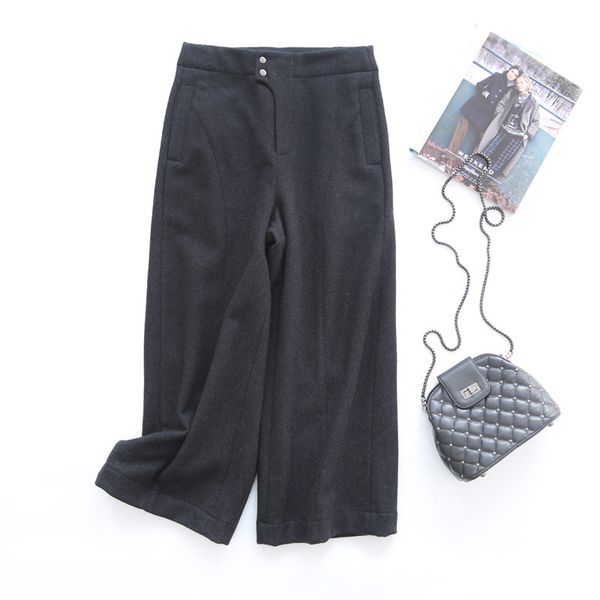 fashionable pants fall feeling of women's trousers in autumn and winter, Black;white
fashionable pants fall feeling of women's trousers in autumn and winter, Black;white