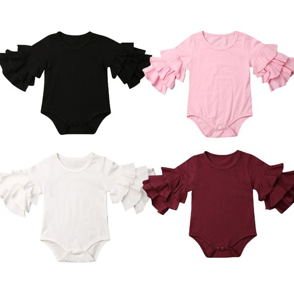 0-18m cute newborn baby girls boys bodysuits clothes ruffle sleeves solid bodysuit outfit autumn, White
0-18m cute newborn baby girls boys bodysuits clothes ruffle sleeves solid bodysuit outfit autumn, White