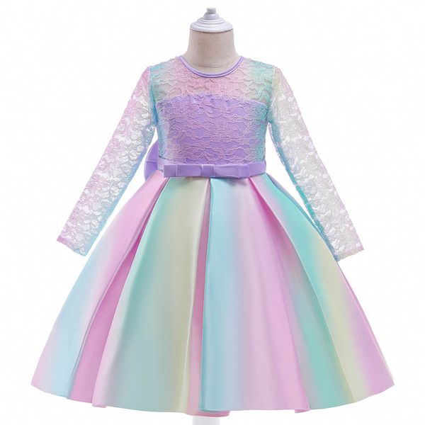 girls dresses rainbow kids clothes childrens clothing lace princess long sleeve colorful skirt large bow flower party formal dress b7627, Red;yellow
girls dresses rainbow kids clothes childrens clothing lace princess long sleeve colorful skirt large bow flower party formal dress b7627, Red;yellow