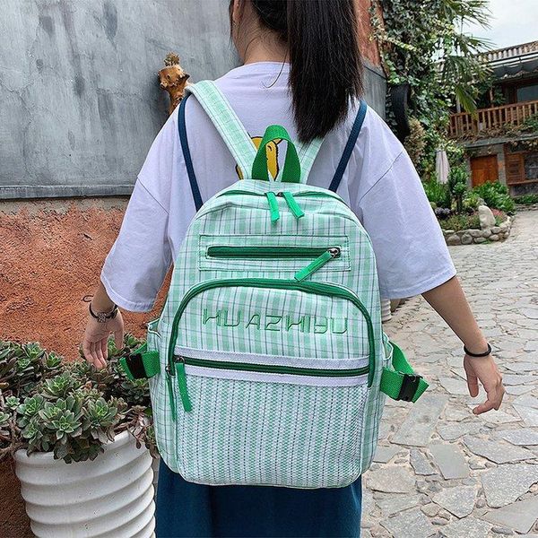 backpack campus small fresh contrast color plaid sweet girl literary simple versatile student large capacity schoolbag
backpack campus small fresh contrast color plaid sweet girl literary simple versatile student large capacity schoolbag