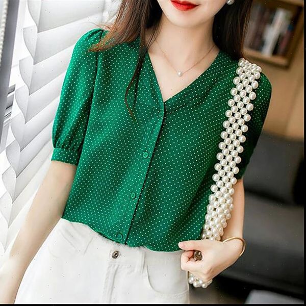 spring summer style chiffon womens shirts casual short sleeve v neck polka dot printed blusas zz0715, White
spring summer style chiffon womens shirts casual short sleeve v neck polka dot printed blusas zz0715, White