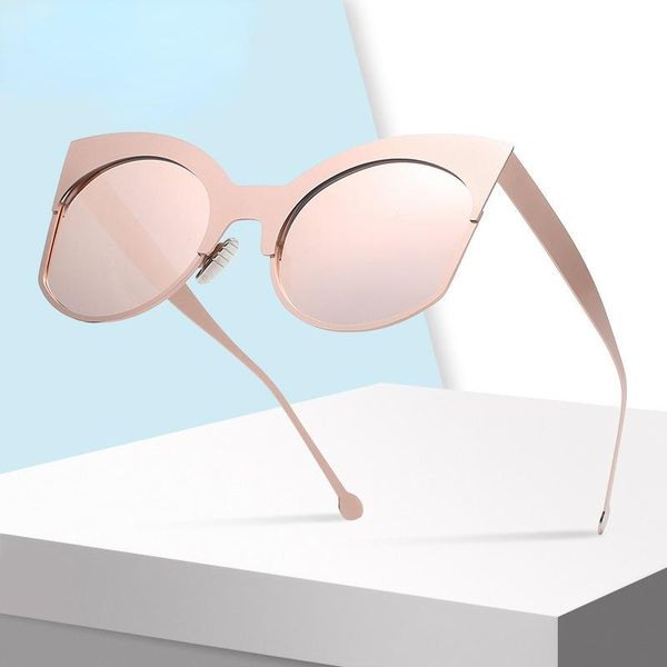 sunglasses women metal cat-eye trendy stainless steel anti-ultraviolet fashion sun-shading glasses, White;black
sunglasses women metal cat-eye trendy stainless steel anti-ultraviolet fashion sun-shading glasses, White;black