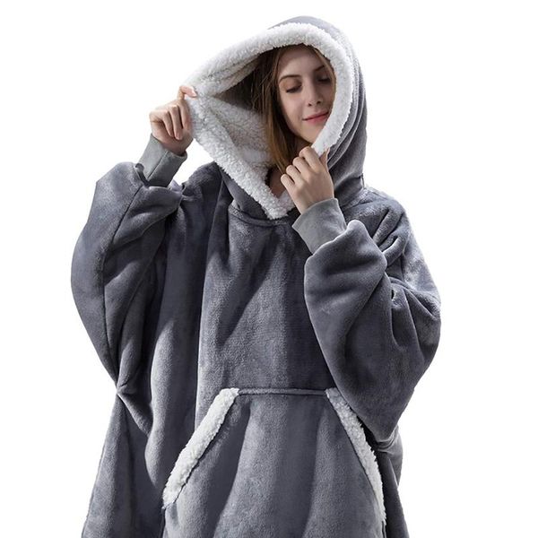 women's hoodies & sweatshirts oversized hoodie blanket with sleeves sweatshirt plaid winter fleece hoody women pocket female sherpa gia, Black
women's hoodies & sweatshirts oversized hoodie blanket with sleeves sweatshirt plaid winter fleece hoody women pocket female sherpa gia, Black