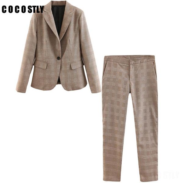 plaid suit women set female 2021 autumn women's slim blazer low waist straight pants two-piece two piece, White
plaid suit women set female 2021 autumn women's slim blazer low waist straight pants two-piece two piece, White