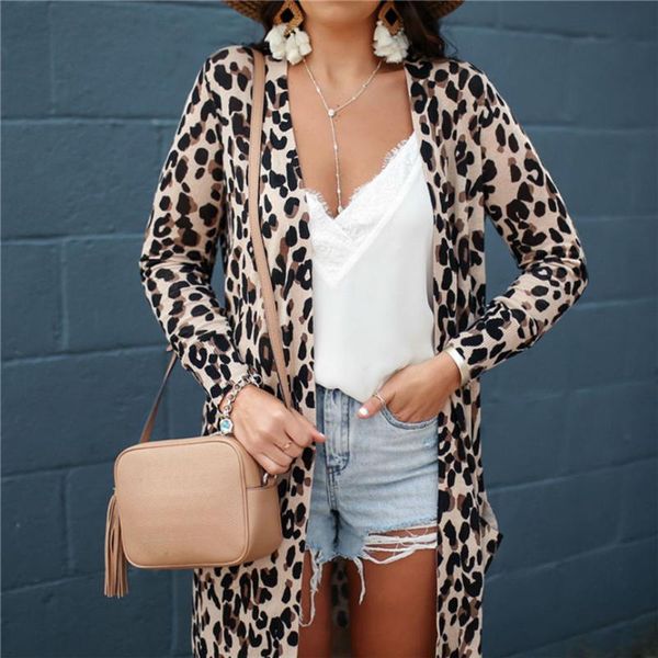 jackets slim cool lady leopard long sleeve pullover blouse open front jacket outerwear loose kimono, Black;brown
jackets slim cool lady leopard long sleeve pullover blouse open front jacket outerwear loose kimono, Black;brown