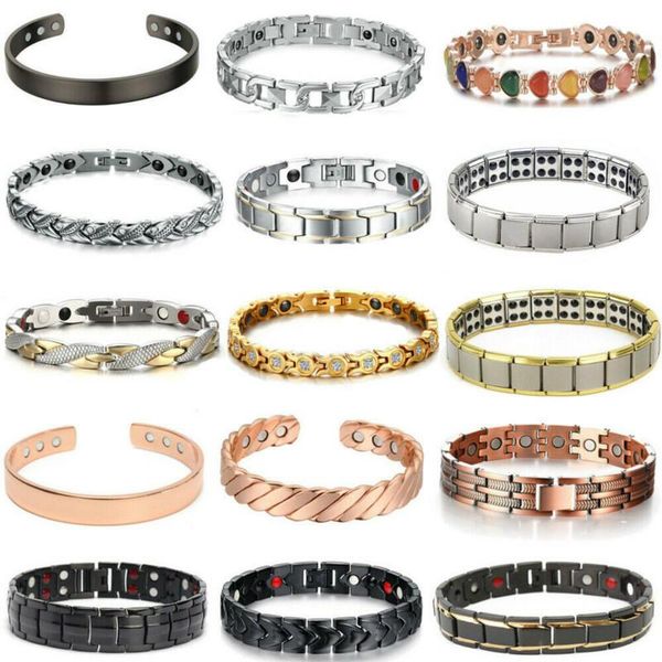 link, chain men women therapeutic energy healing magnetic bracelet therapy arthritis jewelry, Black
link, chain men women therapeutic energy healing magnetic bracelet therapy arthritis jewelry, Black