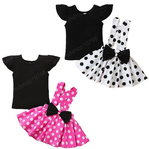kids clothing sets girls suspender outfits children flying sleeve +bow polka dots strap dress 2pcs/set summer fashion boutique baby clothes, White
kids clothing sets girls suspender outfits children flying sleeve +bow polka dots strap dress 2pcs/set summer fashion boutique baby clothes, White