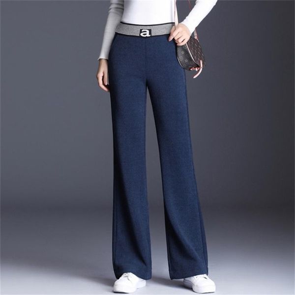women's pants & capris 2021 autumn and winter micro-horn casual high waist elastic sag fall loose, Black;white
women's pants & capris 2021 autumn and winter micro-horn casual high waist elastic sag fall loose, Black;white