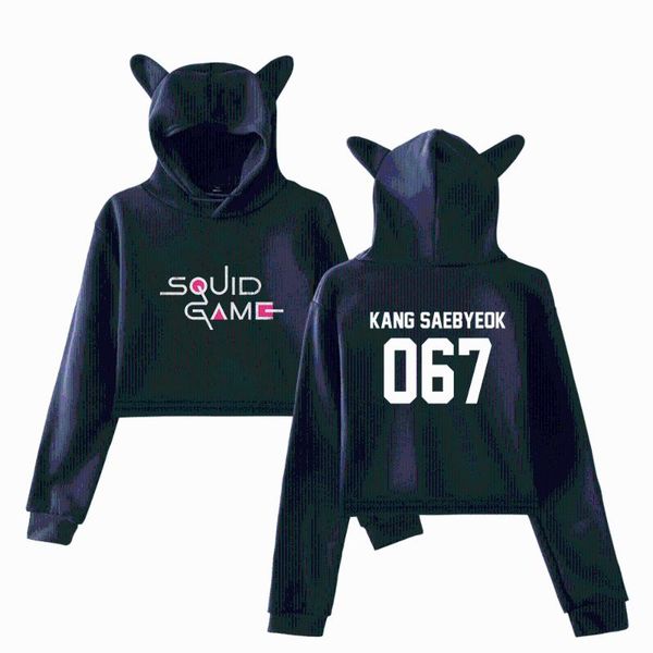 women's hoodies & sweatshirts squid game hoodie kawaii women crop sweatshirt 067 456 218 001 fashion short for casual streetwear, Black
women's hoodies & sweatshirts squid game hoodie kawaii women crop sweatshirt 067 456 218 001 fashion short for casual streetwear, Black