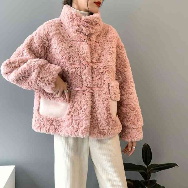 women's jackets winter 2021 female buckle horn korean leather all-in-one lamb rocker veet jacket, Black;brown
women's jackets winter 2021 female buckle horn korean leather all-in-one lamb rocker veet jacket, Black;brown