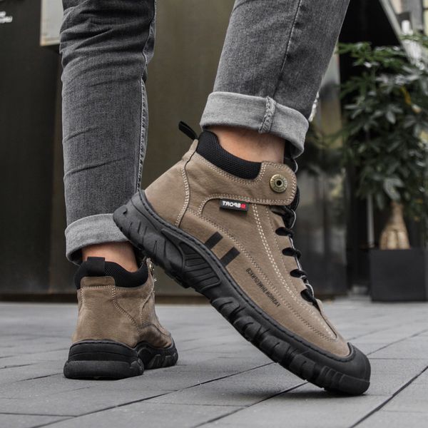 autumn and winter outdoor mountaineering shoes men's new 2021 high martin leather boots leisure tourism baotou fashion, Black
autumn and winter outdoor mountaineering shoes men's new 2021 high martin leather boots leisure tourism baotou fashion, Black