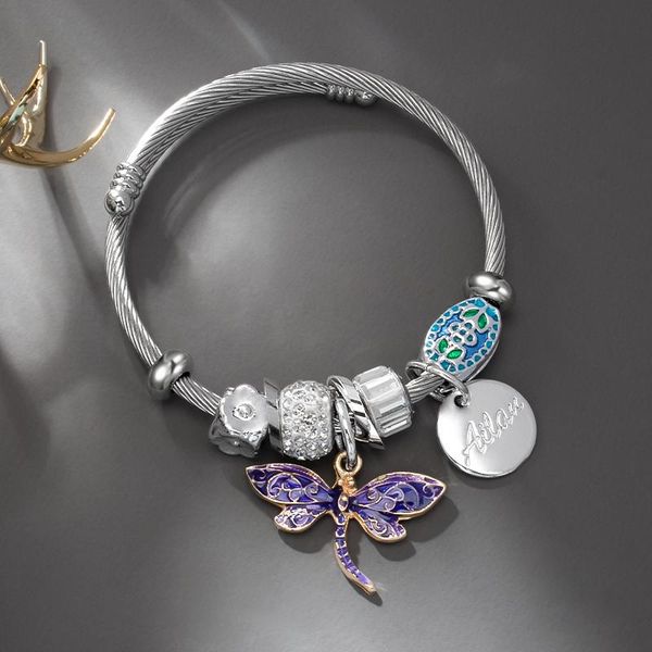 bangle fashion animal dragonfly open for women ethnic love letter charm crystal bead stainless steel wire bangles jewelry, Black
bangle fashion animal dragonfly open for women ethnic love letter charm crystal bead stainless steel wire bangles jewelry, Black