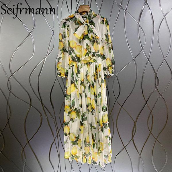 casual dresses seifrmann 2021 summer women fashion runway party long dress lantern sleeve high waist floral print a-line vestidos, Black;gray 
casual dresses seifrmann 2021 summer women fashion runway party long dress lantern sleeve high waist floral print a-line vestidos, Black;gray