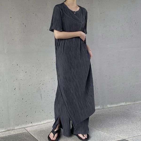 women's two piece pants korean chic niche design sense fake two-piece texture split dress + high waist loose casual wide-leg trousers, White
women's two piece pants korean chic niche design sense fake two-piece texture split dress + high waist loose casual wide-leg trousers, White