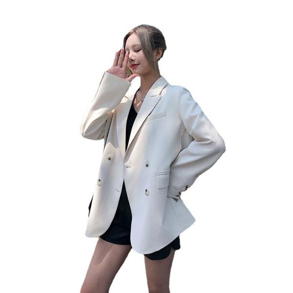 women's suits & blazers spring autumn suit jacket female white double-breasted korean version loose casual simple small blazer trend lr, White;black
women's suits & blazers spring autumn suit jacket female white double-breasted korean version loose casual simple small blazer trend lr, White;black