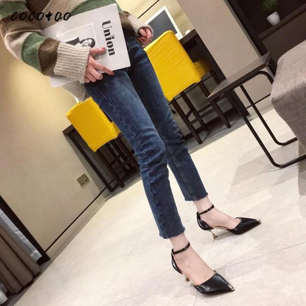 dress shoes korean version of the word buckle high heel women's fashion cat with 2021 spring metal pointed stiletto, Black
dress shoes korean version of the word buckle high heel women's fashion cat with 2021 spring metal pointed stiletto, Black