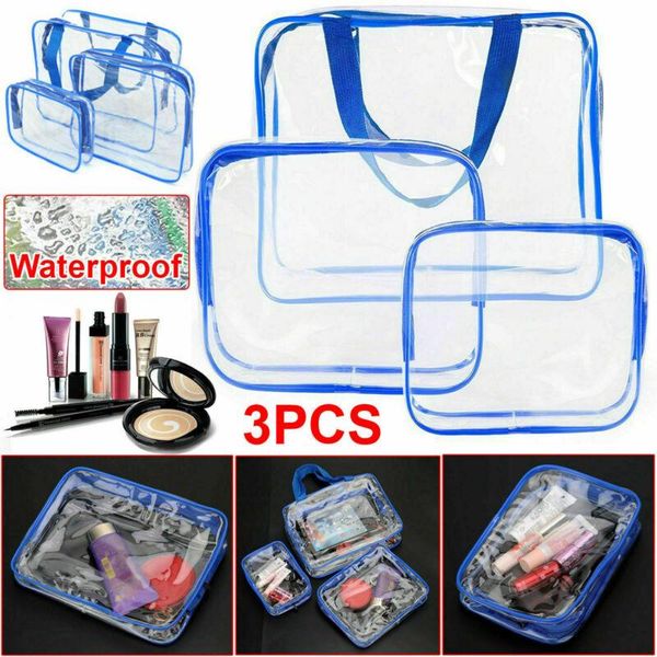 functional 3pc transparent pvc bag travel organizer clear beautician cosmetic beauty case toiletry make up pouch wash bags & cases
functional 3pc transparent pvc bag travel organizer clear beautician cosmetic beauty case toiletry make up pouch wash bags & cases