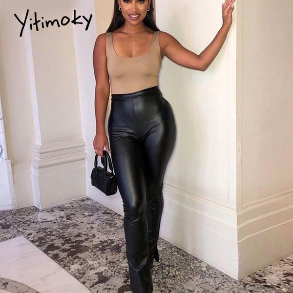 women's pants & capris yitimoky faux pu leather women pencil side slit skinny black bodycon high waist tight trouser fashion fall 2021, Black;white
women's pants & capris yitimoky faux pu leather women pencil side slit skinny black bodycon high waist tight trouser fashion fall 2021, Black;white
