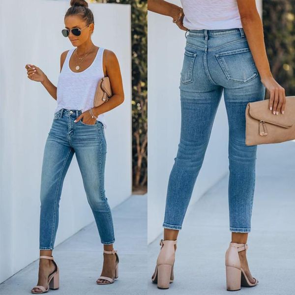 women's jeans s21s5023 european style spring and summer spot washed imitation old high elastic slim wholesale, Blue
women's jeans s21s5023 european style spring and summer spot washed imitation old high elastic slim wholesale, Blue