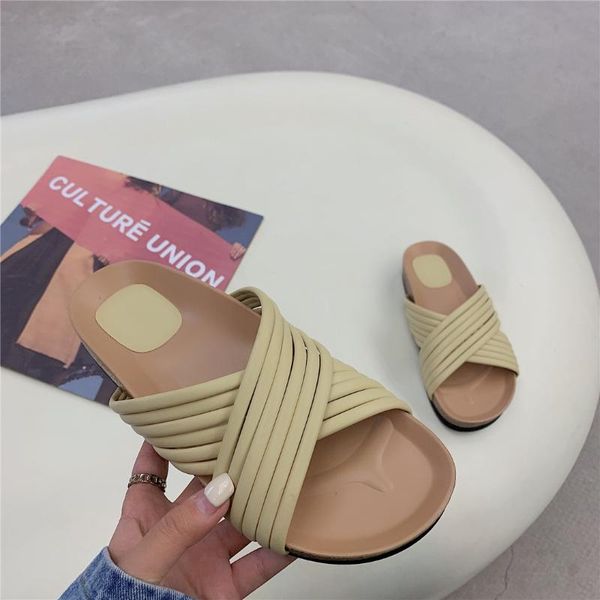 slippers women summer luxury slides fretwork heels female shoes low cross-tied designer 2021 soft flat rubber rome pu casual bas, Black
slippers women summer luxury slides fretwork heels female shoes low cross-tied designer 2021 soft flat rubber rome pu casual bas, Black