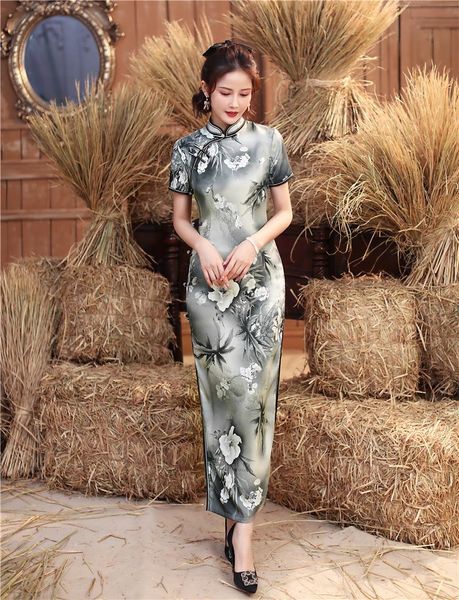 spring lady cotton straight cheongsam dresses elegant slim formal party chinese dress print floral long classical qipao ethnic clothing, Red
spring lady cotton straight cheongsam dresses elegant slim formal party chinese dress print floral long classical qipao ethnic clothing, Red