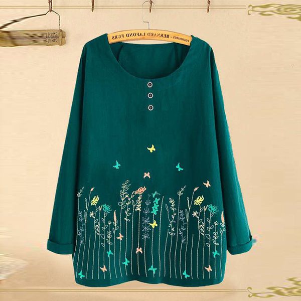 knits autumn women elegant cotton linen blouses casual o-neck long sleeves female vintage button print shirts pullovers blusa 5xl xt tn76, White
knits autumn women elegant cotton linen blouses casual o-neck long sleeves female vintage button print shirts pullovers blusa 5xl xt tn76, White