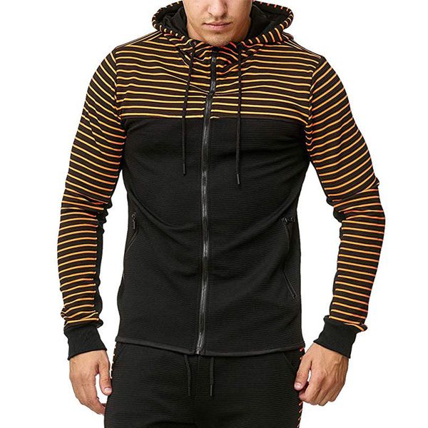 mens designer clothes full zipper casual hoodies sweatshirts striped panelled autumn men hip hop jackets loose hooded collar overcoat, Black
mens designer clothes full zipper casual hoodies sweatshirts striped panelled autumn men hip hop jackets loose hooded collar overcoat, Black
