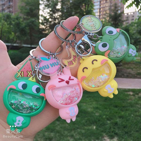 fine key chain girl's heart ins cute oil quicksand big mouth animal dinosaur doll schoolbag pendant creative cartoon, Silver
fine key chain girl's heart ins cute oil quicksand big mouth animal dinosaur doll schoolbag pendant creative cartoon, Silver