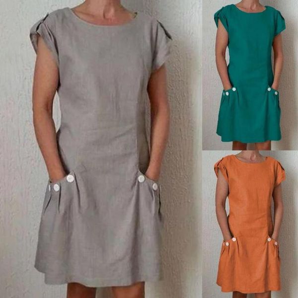 casual dresses summer ladies fashion dress double pocket buttons fully matching loose solid color, Black;gray
casual dresses summer ladies fashion dress double pocket buttons fully matching loose solid color, Black;gray