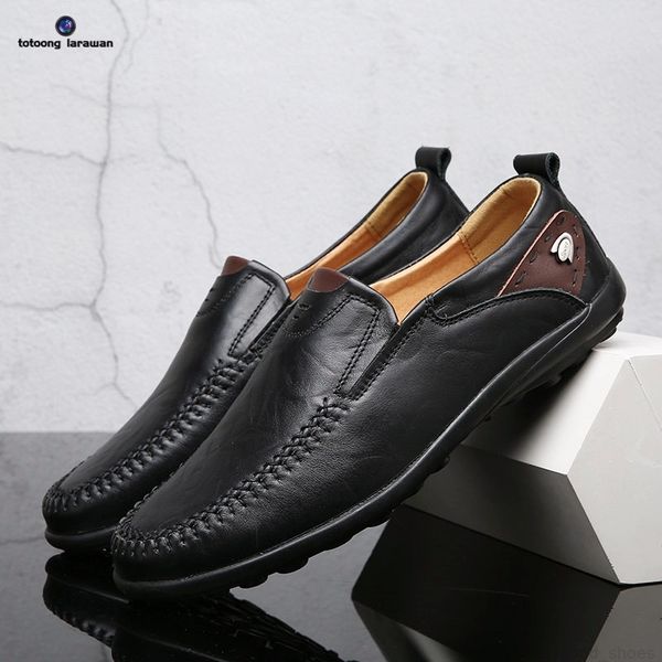men loafers fashion men casual leather shoes breathable men boat shoes 050, Black
men loafers fashion men casual leather shoes breathable men boat shoes 050, Black