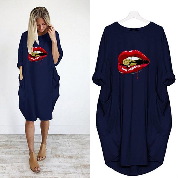 woman dress red lips printing pocket loose women dresses vintage party club casual plus size 5xl midi vestidos, Black;gray
woman dress red lips printing pocket loose women dresses vintage party club casual plus size 5xl midi vestidos, Black;gray