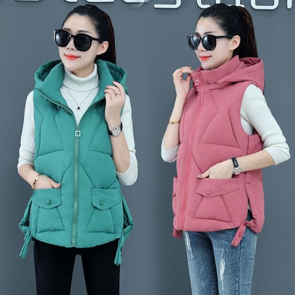 women's vests down cotton vest short 2021 autumn and winter sleeveless jacket fashion loose, Black;white
women's vests down cotton vest short 2021 autumn and winter sleeveless jacket fashion loose, Black;white