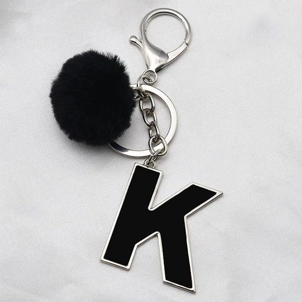 keychains diy a-z letters key chain black pompom metal keychain women car ring simple letter name holder party gift jewelry, Silver
keychains diy a-z letters key chain black pompom metal keychain women car ring simple letter name holder party gift jewelry, Silver