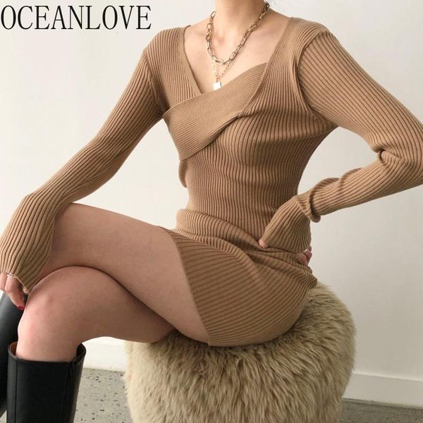 casual dresses oceanlove bodycon dress knitted stretch solid korean autumn winter for women chic vintage 2021 mini 19100, Black;gray
casual dresses oceanlove bodycon dress knitted stretch solid korean autumn winter for women chic vintage 2021 mini 19100, Black;gray