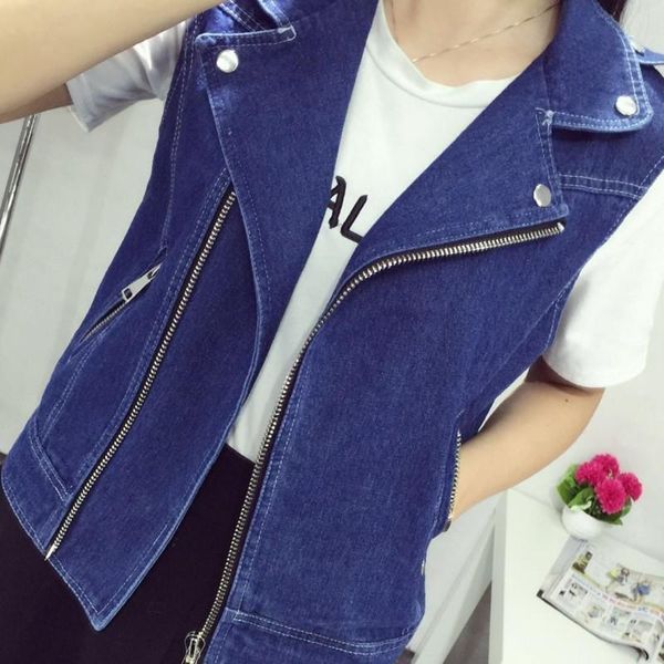 women's vests fashion women denim sleeveless jacket female zipper boyfriend casual outwear waistcoat retro motorcycle jean vest plus si, Black;white
women's vests fashion women denim sleeveless jacket female zipper boyfriend casual outwear waistcoat retro motorcycle jean vest plus si, Black;white