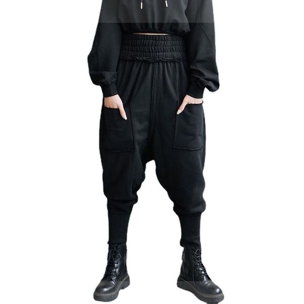 women's pants & capris women black brief long harem trousers pant high waist loose fit fashion tide spring autumn 2021 clothing, Black;white
women's pants & capris women black brief long harem trousers pant high waist loose fit fashion tide spring autumn 2021 clothing, Black;white