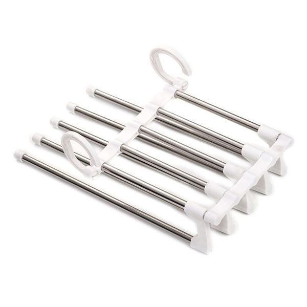 hangers & racks white stainless steel multifunction five in one pants rack storage folding hanger hook
hangers & racks white stainless steel multifunction five in one pants rack storage folding hanger hook