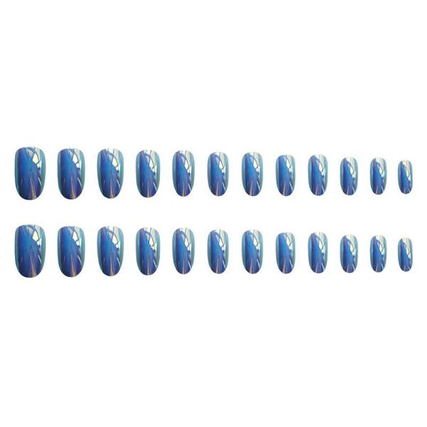 false nails 24pcs/box blue mirror polish ultra shiny fake nail patch long length round head wearable finished easy assembly j9, Red;gold
false nails 24pcs/box blue mirror polish ultra shiny fake nail patch long length round head wearable finished easy assembly j9, Red;gold
