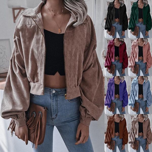 women's jackets women jacket corduroy lapel solid color long sleeve short zip shirt coat outerwear streetwear coats, Black;brown
women's jackets women jacket corduroy lapel solid color long sleeve short zip shirt coat outerwear streetwear coats, Black;brown