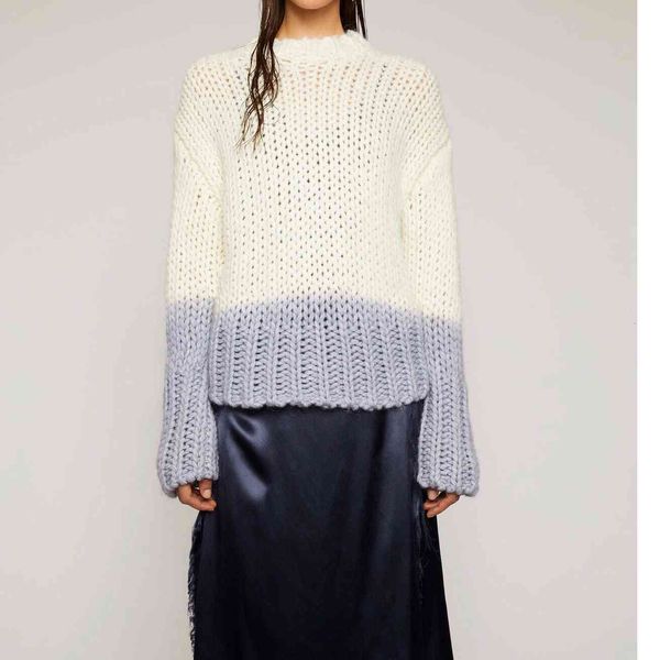 sweater dreamy ice cream color blurred gradient contrast thick needle hand knitted casual 4bny, White;black
sweater dreamy ice cream color blurred gradient contrast thick needle hand knitted casual 4bny, White;black