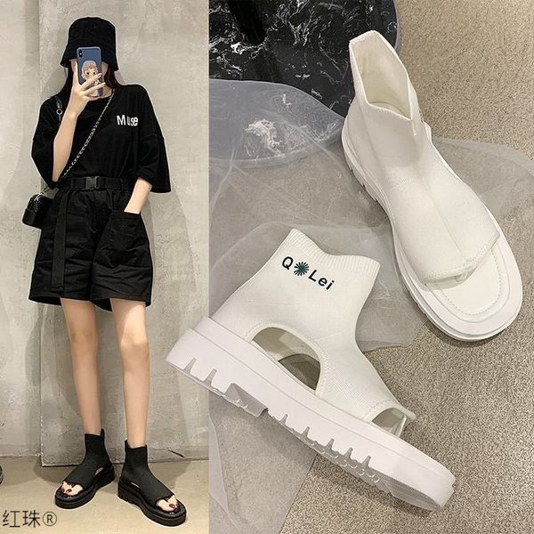 cool boots women's 2021 summer korean version flying woven breathable clip feet, one foot high muffin bottom sandals, tide, Black
cool boots women's 2021 summer korean version flying woven breathable clip feet, one foot high muffin bottom sandals, tide, Black