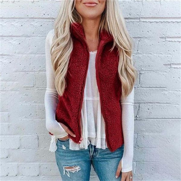 women's vests 2021 women zipper solid color jacket plush sleeveless lapel vest coat autumn winter casual fleece coats outwear with pock, Black;white
women's vests 2021 women zipper solid color jacket plush sleeveless lapel vest coat autumn winter casual fleece coats outwear with pock, Black;white