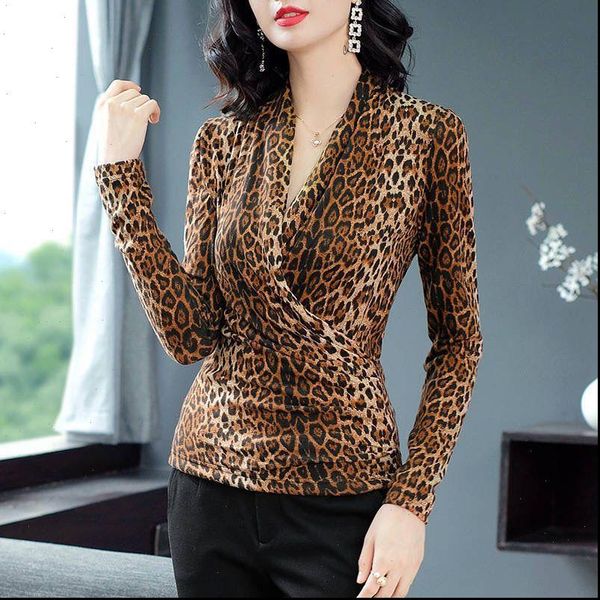 womens spring shirts autumn style blouses shirt leopard v neck long sleeve hollow out sequined korean slim dd8775, White
womens spring shirts autumn style blouses shirt leopard v neck long sleeve hollow out sequined korean slim dd8775, White