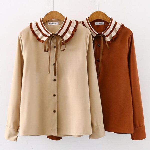 women's blouses & shirts vintage blouse women korean turn-down collar long sleeve shirt casual plus size camisas mujer, White
women's blouses & shirts vintage blouse women korean turn-down collar long sleeve shirt casual plus size camisas mujer, White