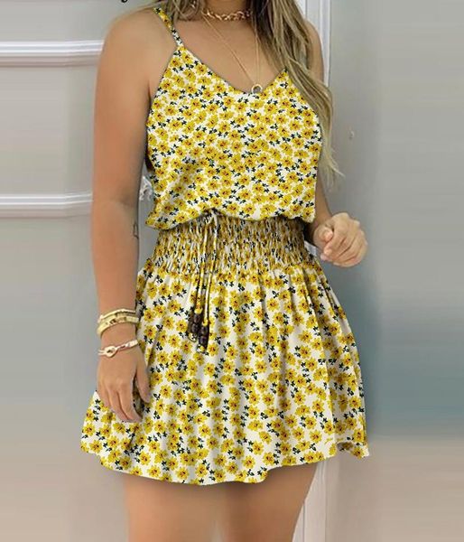 casual dresses floral suspender dress women's fashion sleeveless flower print ladies wear 2021 summer, Black;gray
casual dresses floral suspender dress women's fashion sleeveless flower print ladies wear 2021 summer, Black;gray